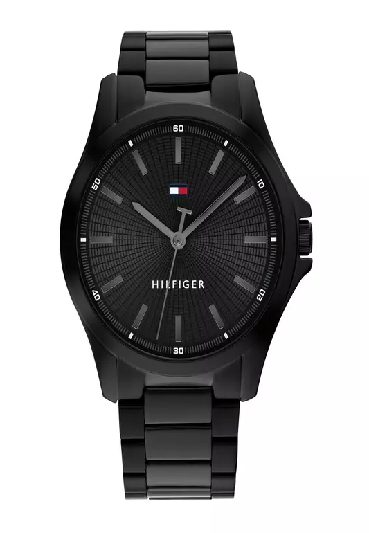 Men's Black Stainless Steel Bracelet Quartz Watch - TH1710680	