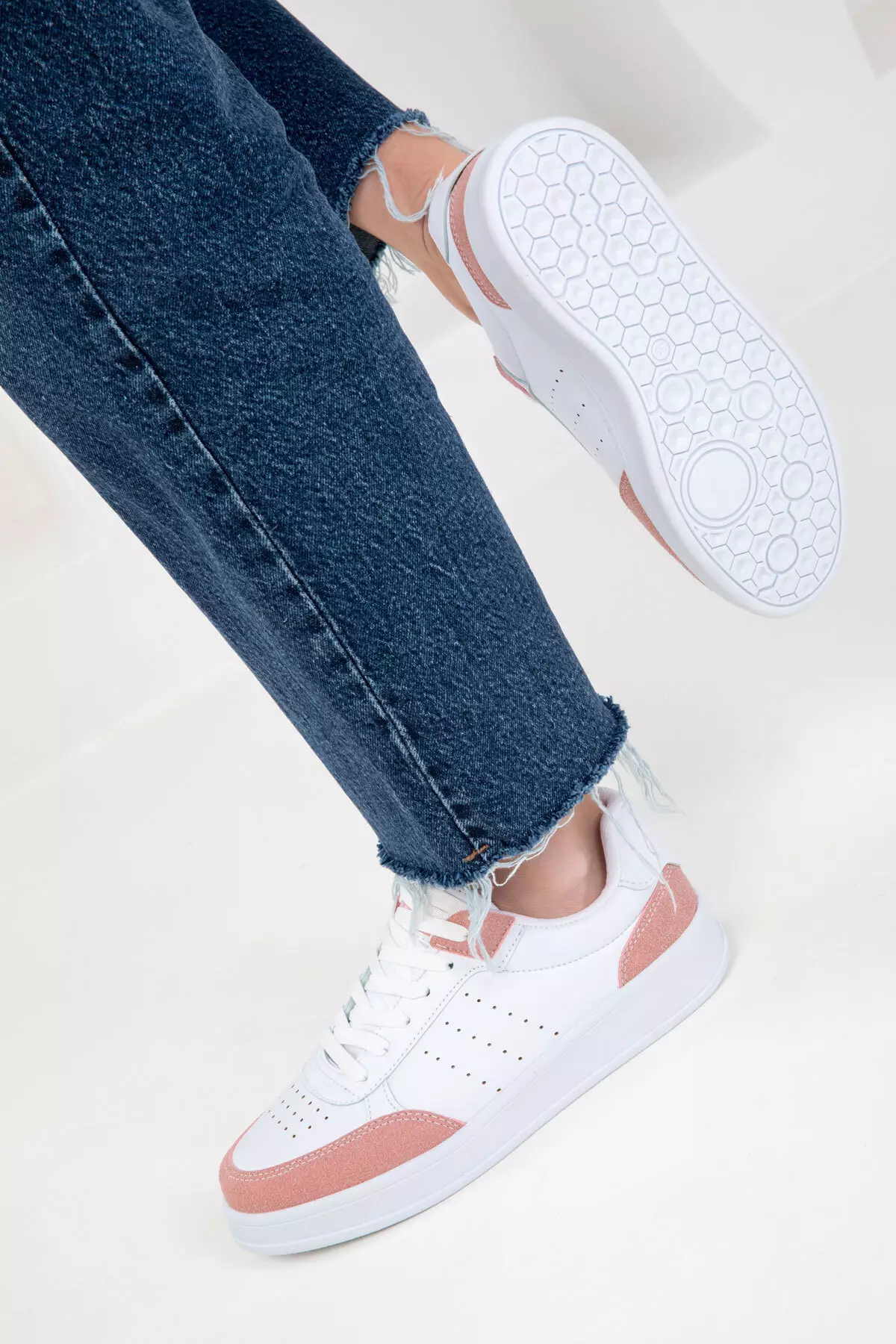 White-Powder Women's Sneakers 20359