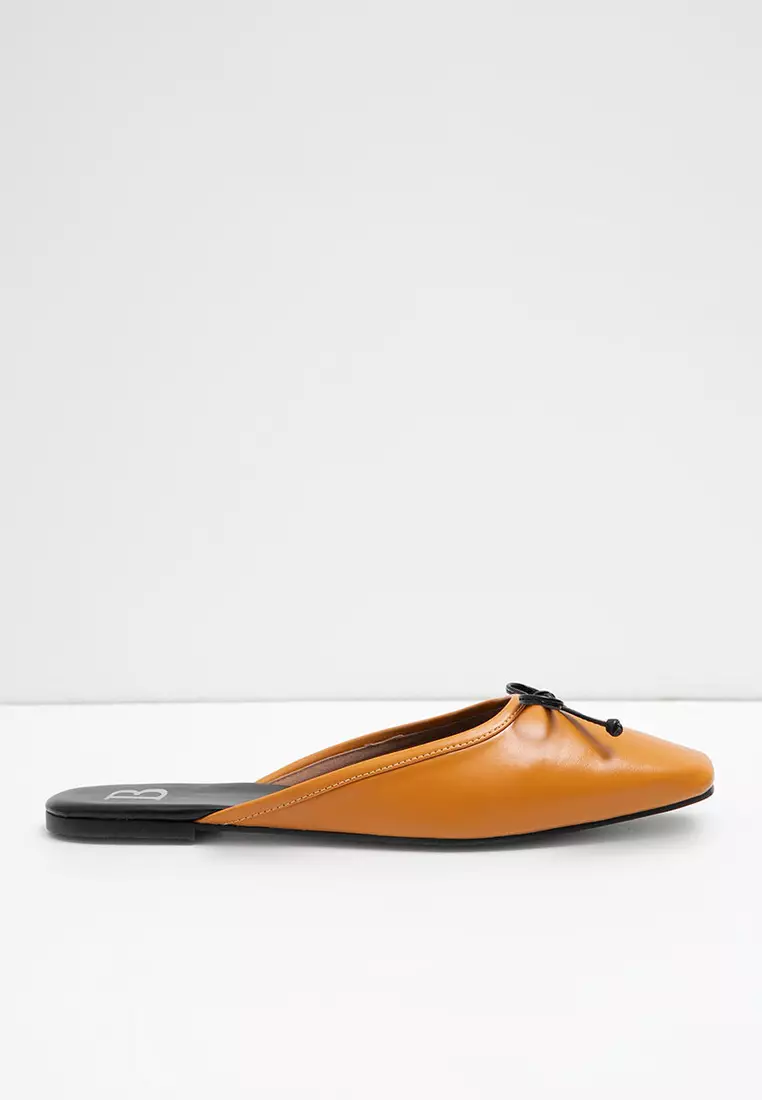 Sofia Celista Bow Mules Tan