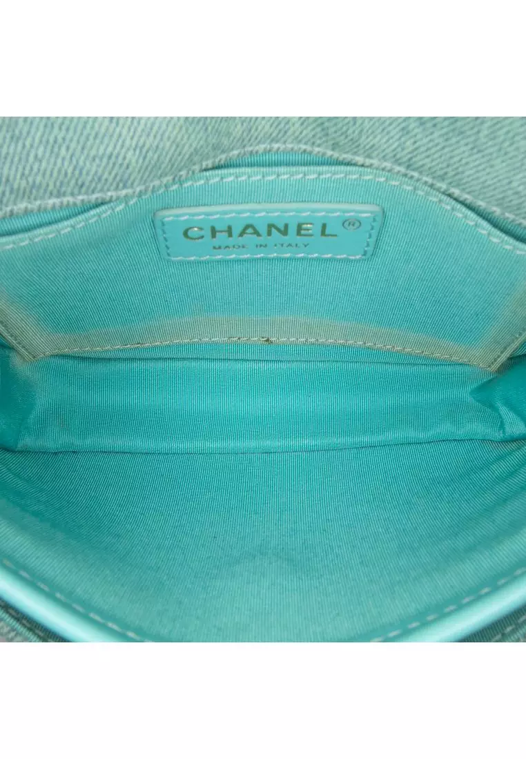 Pre-Loved Chanel Mini Cc Quilted Denim Messenger Flap