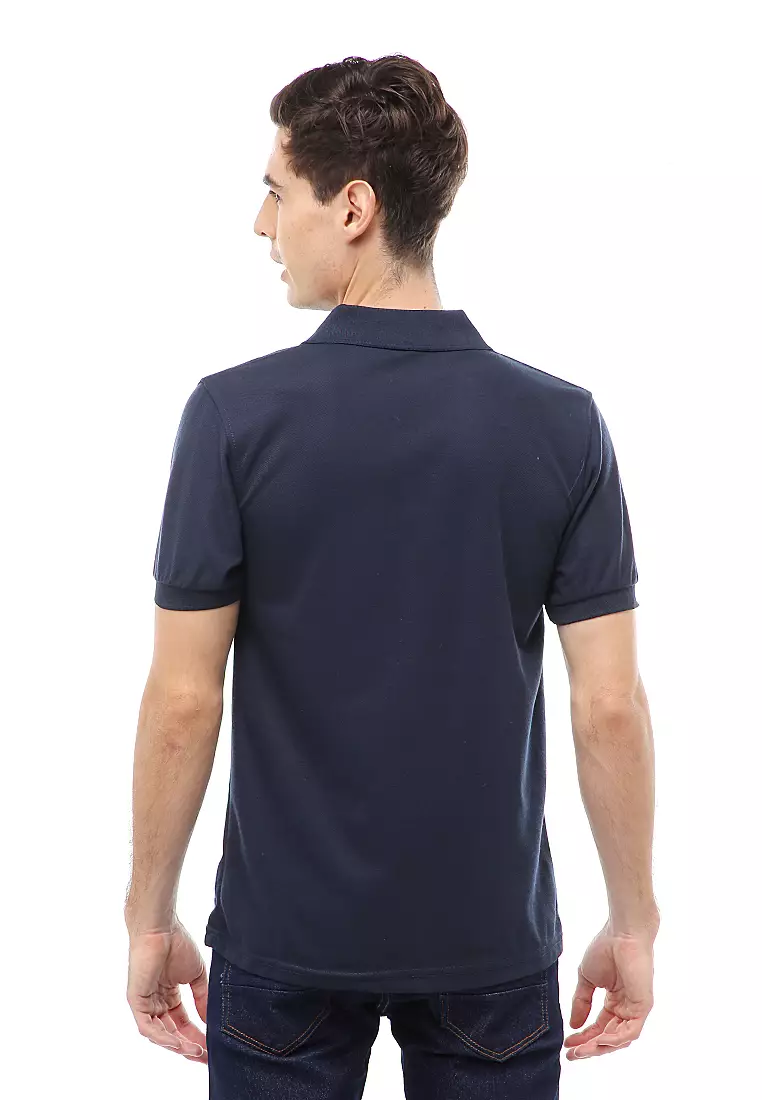 Jack Atasan Formal Pria T-Shirt Kaos Polo Polos Lengan Pendek Material Cotton ORIGINAL - Navy