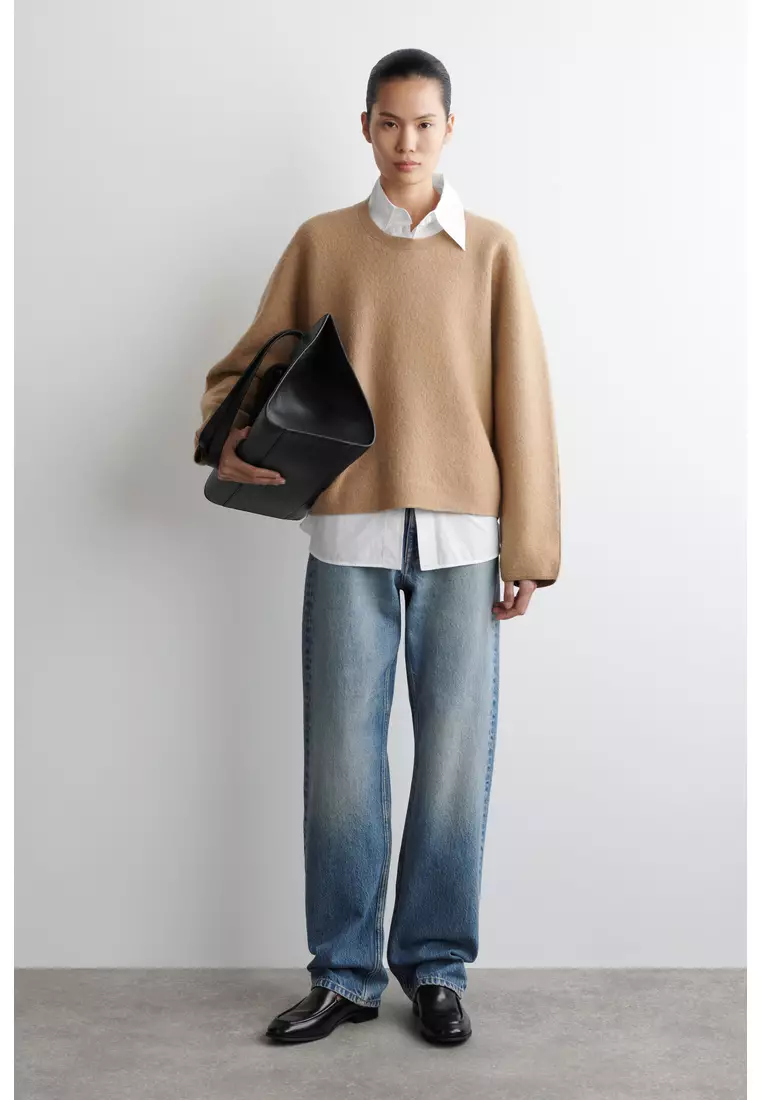 BOILED-WOOL CREW-NECK JUMPER