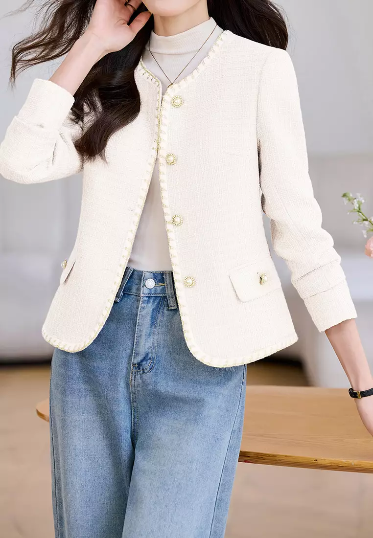 French-style Tweed Jacket‌ YGH-EY8987