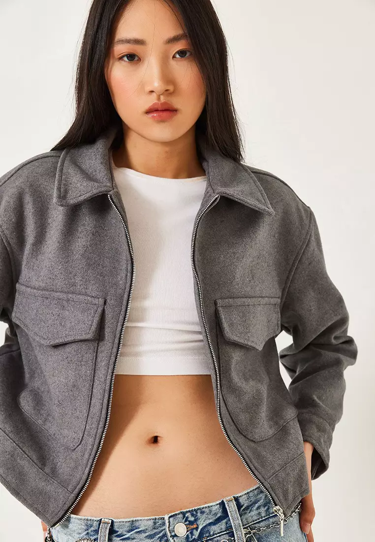 Women's Soft Cashmere Crop Jacket Mbms013 60501013