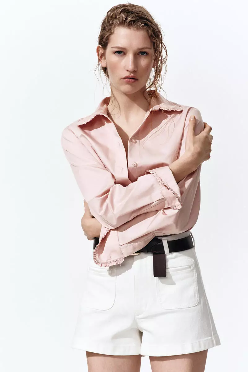 Cotton poplin shirt