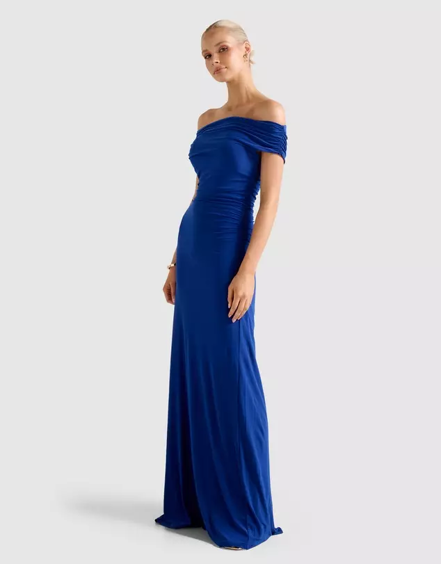 Romy Off Shoulder Jersey Maxi Dress