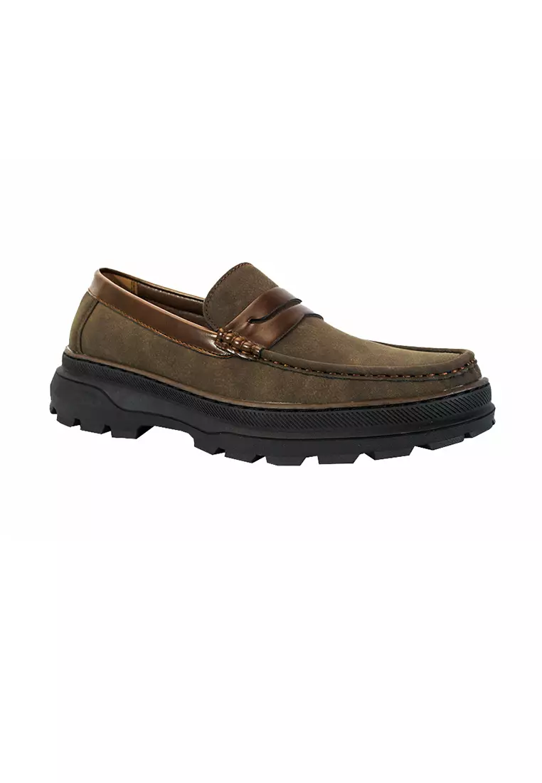 Men's Casual Loafers MX 25754 Dark Brown C62