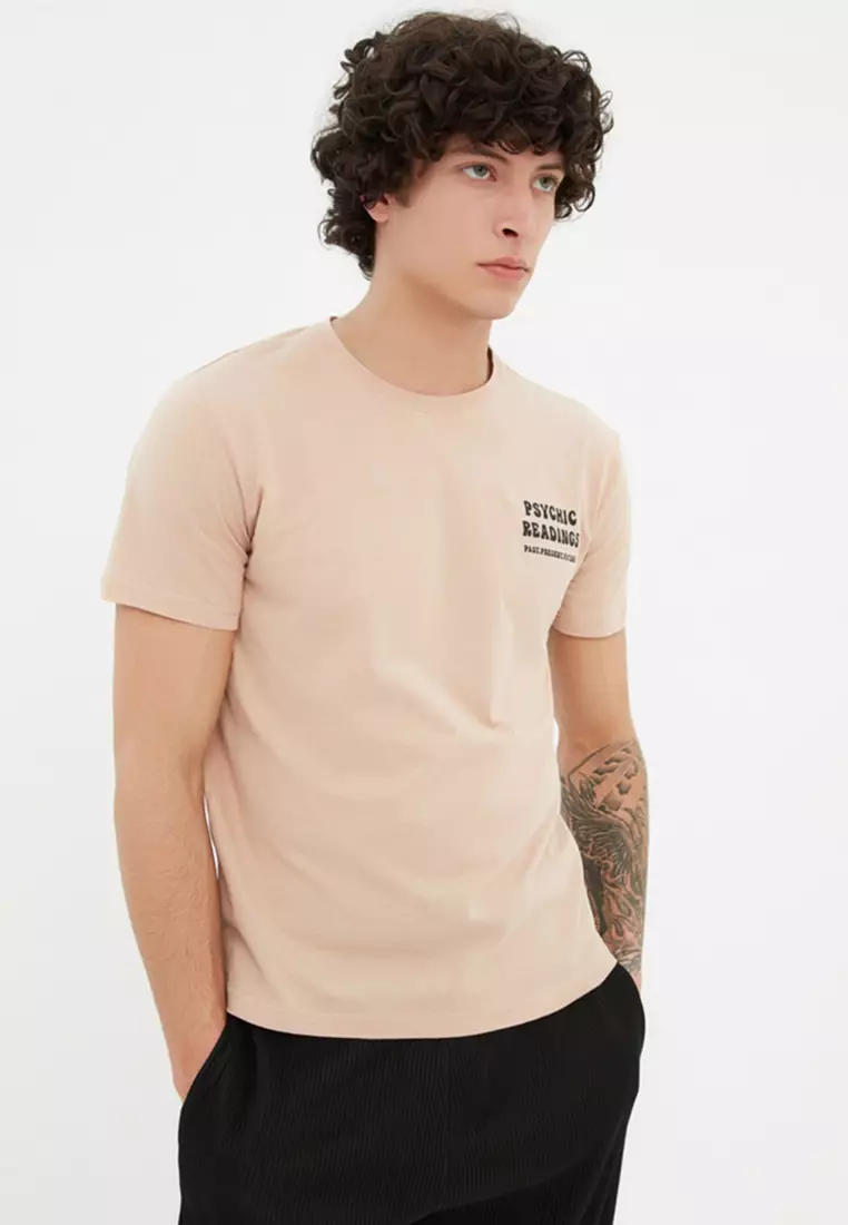 Buy Trendyol Basic T-Shirt in Beige 2024 Online