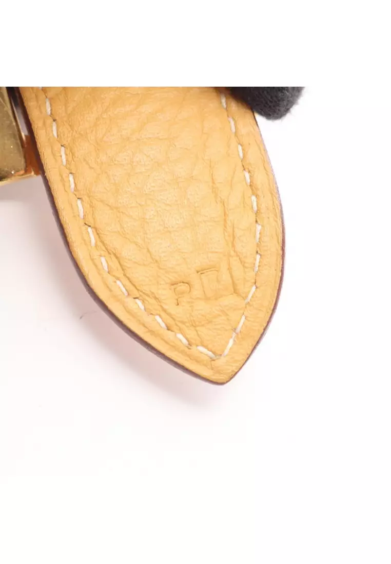 Pre-Loved Hermès trim 35 Jaune one shoulder bag Clemence leather yellow gold hardware □K stamp