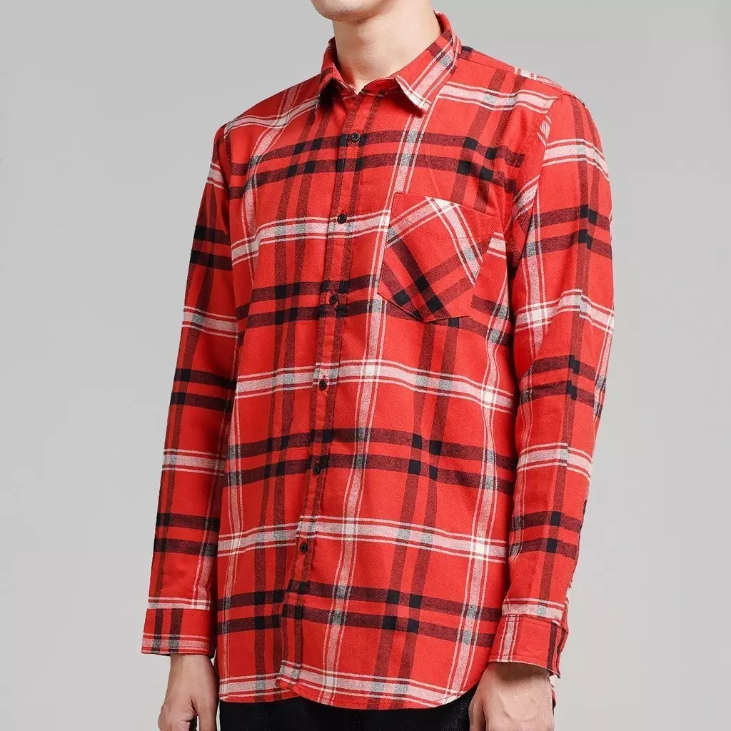 Lee Cooper Flannel Shirt Callum Orange