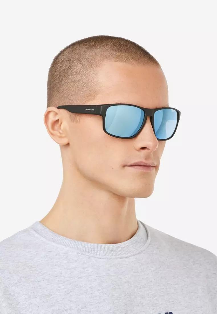 Faster Raw - Black Blue Chrome Sunglasses for Men and Women, Unisex. Official Product designed and Made in Spain