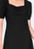 ZALORA BASICS black Smocked Sleeves Ruched Front Midi Dress 78603AA3F35AE2GS_3