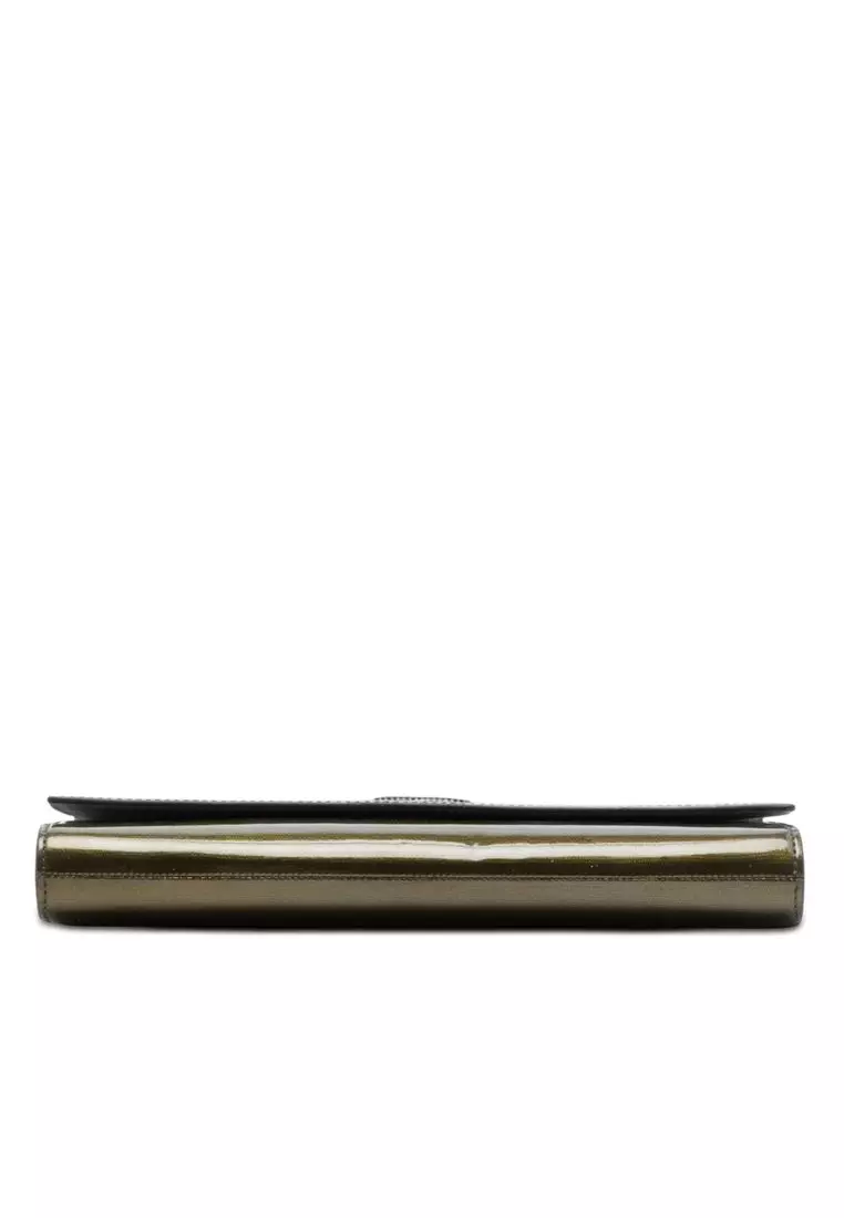 Pre-Loved Saint Laurent Large Patent Belle De Jour Clutch