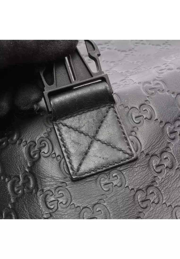 Pre-Loved Gucci gucci sima Messenger bag Shoulder bag leather black