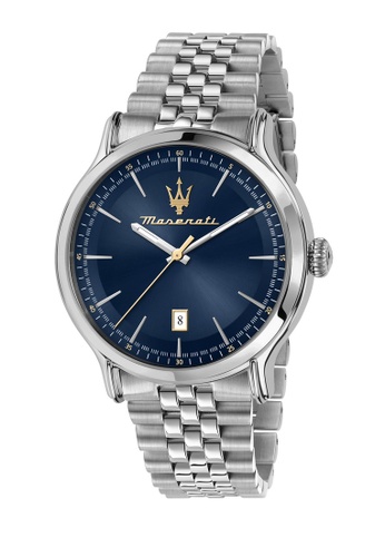 Maserati silver Maserati Epoca 42mm Blue Dial Silver Stainless Steel Men's Quartz Watch R8853118021 57470ACDB51A97GS_1