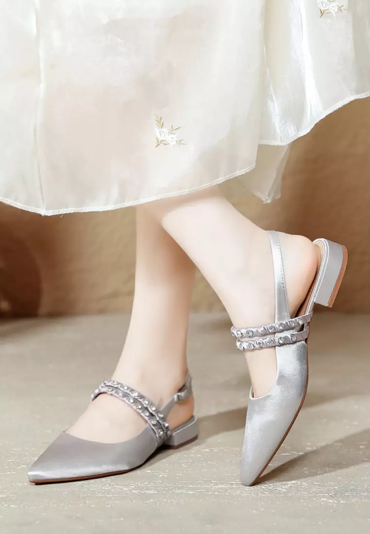 2.5CM Rhinestone Strap Slingback Heel TE578-29