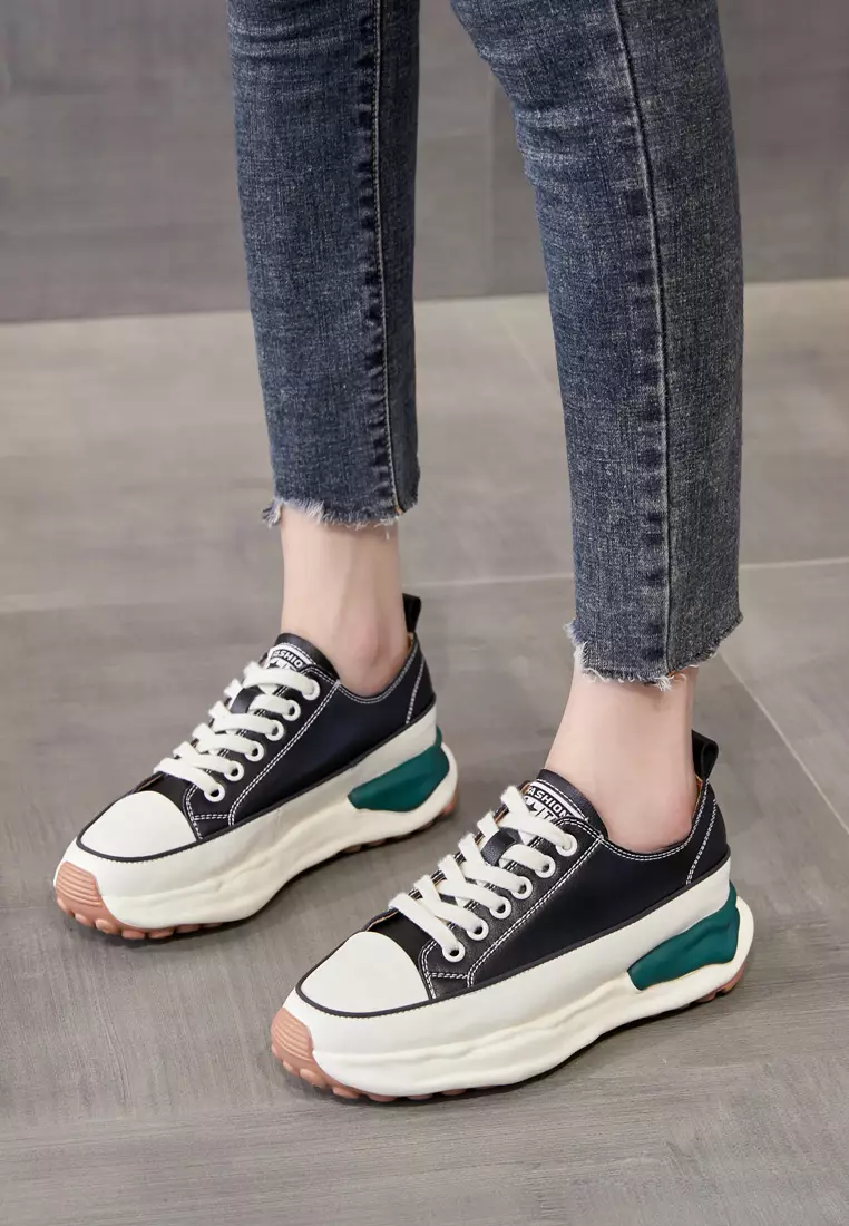 Color Matching Leather Sneakers RX2526