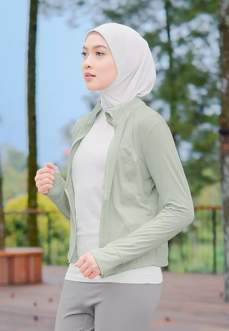 Zelena - Cleo Dryfit Jacket | Jaket Olahraga Wanita Slim Fit - Green