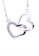 SHANTAL JEWELRY grey and white and silver Cubic Zirconia Silver Double Lock Heart Necklace SH814AC33PRASG_2