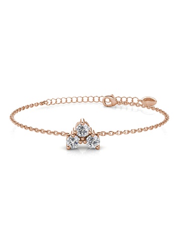 Her Jewellery gold Troika Bracelet (Rose Gold) - Made with premium grade crystals from Austria F6DD9AC4375BD9GS_1