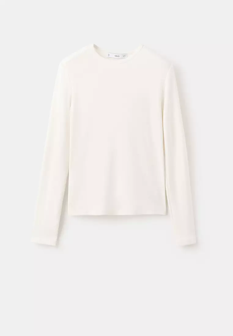 Ribbed Long-Sleeved Top