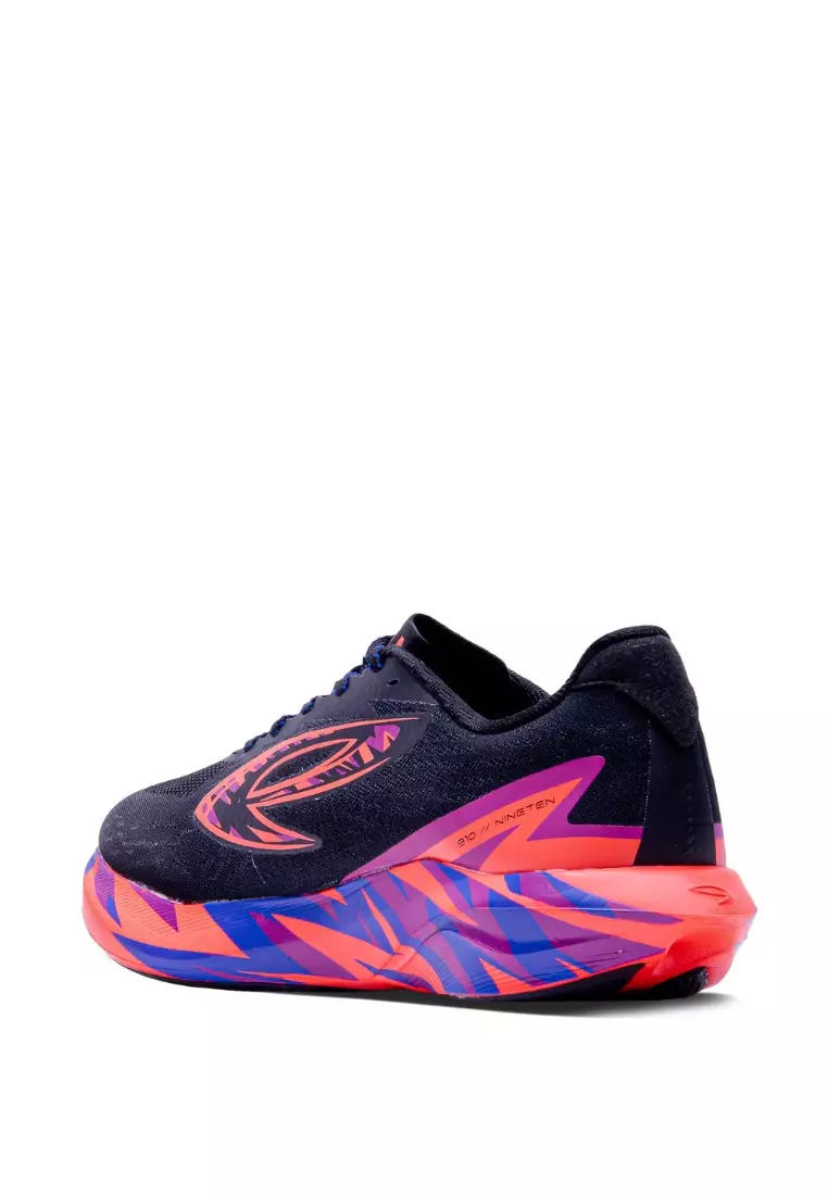 910 Nineten Haze Strike Knit Sepatu Lari - Hitam/Merah/Ungu