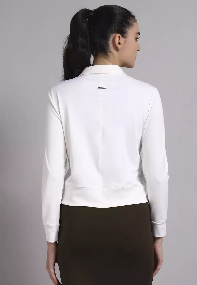 Women's Vertex Luxe Crop Performance White Jacket