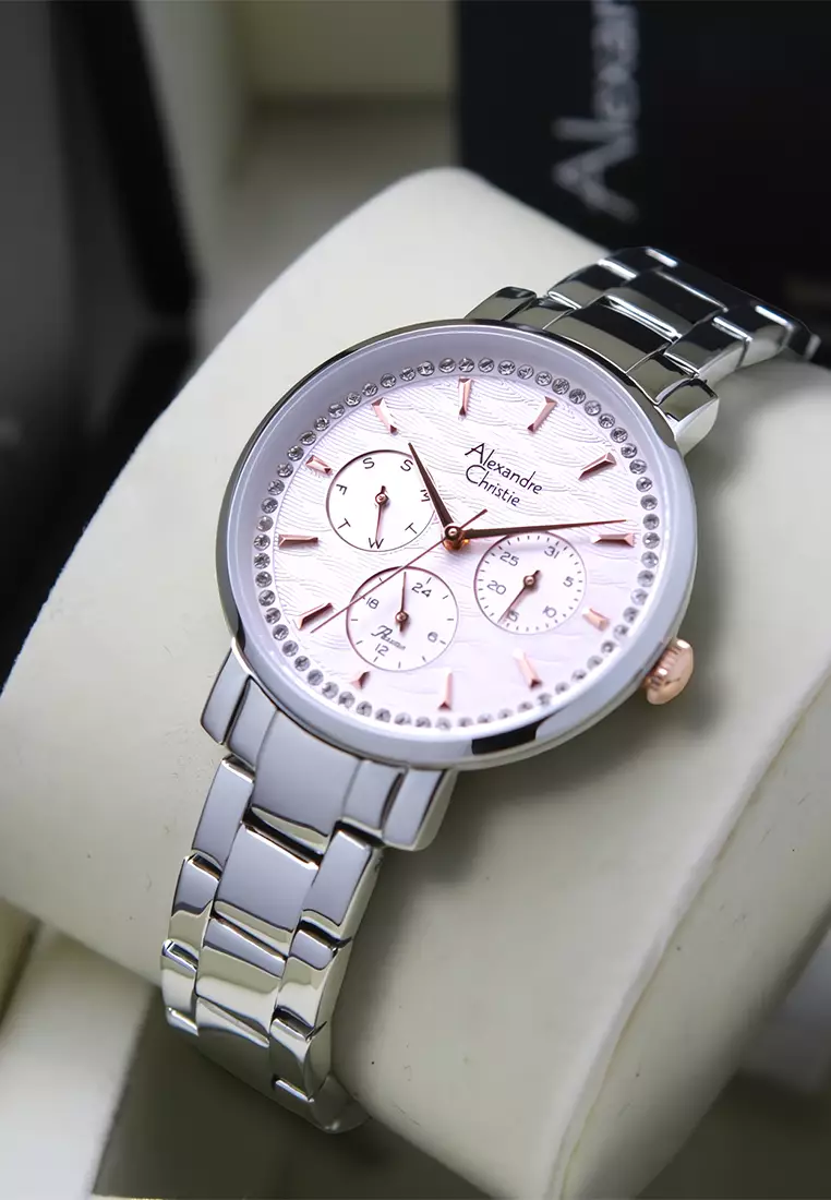 Alexandre Christie - Jam Tangan Wanita - Silver - Stainless Steel - 2A56 BFBSSGRRG