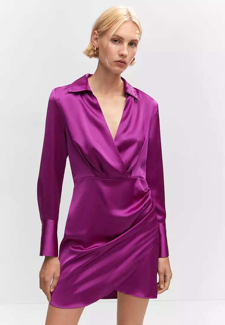 Mango purple clearance dress