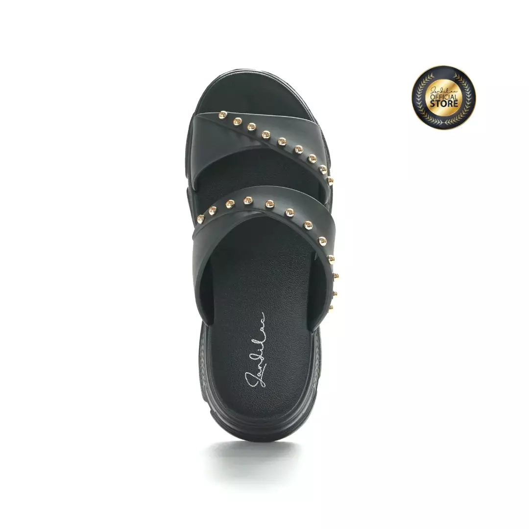 ZANDILAC - SANDAL WANITA DEWASA CH220524WD - HITAM