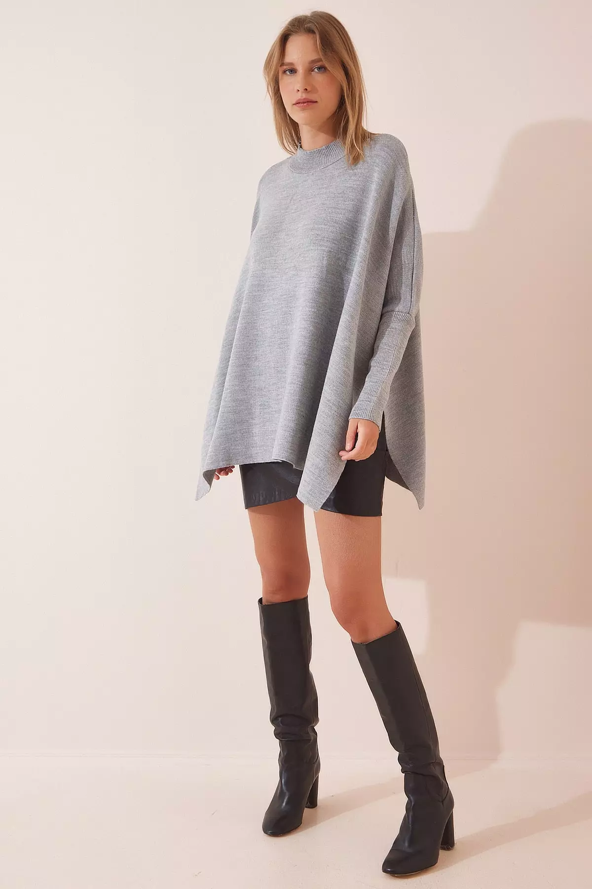 Poncho style clearance jumper with sleeves