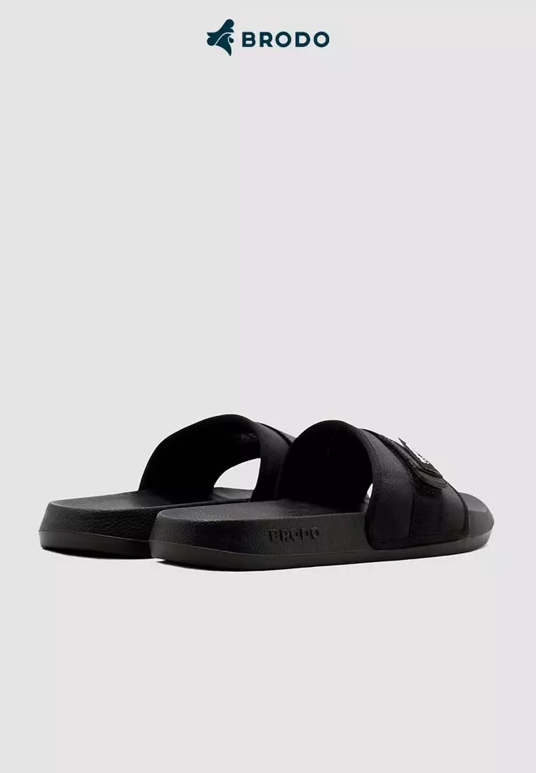 BRODO - Sandals Broslide Single Strap Fulll Black