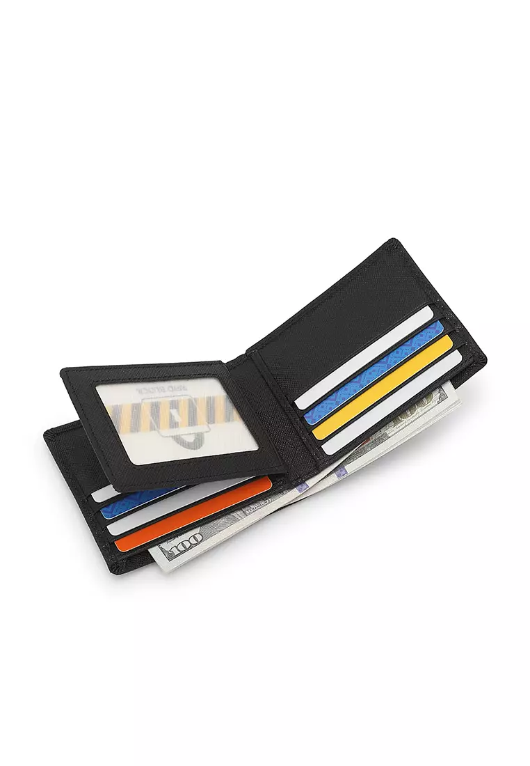 Gift Set - Leather RFID Wallet + 35mm Automatic Buckle Belt (Set Hadiah - Dompet RFID Pria & Sabuk Otomatis Belt Pria) - Hitam