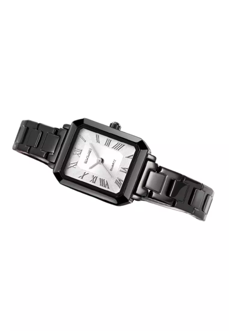 Jam Tangan Wanita Analog 2582 Tali Stainless ORIGINAL - Black White