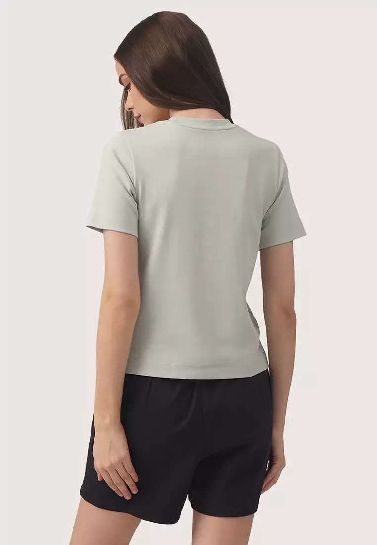 Interlock T-Shirt With Side Slit