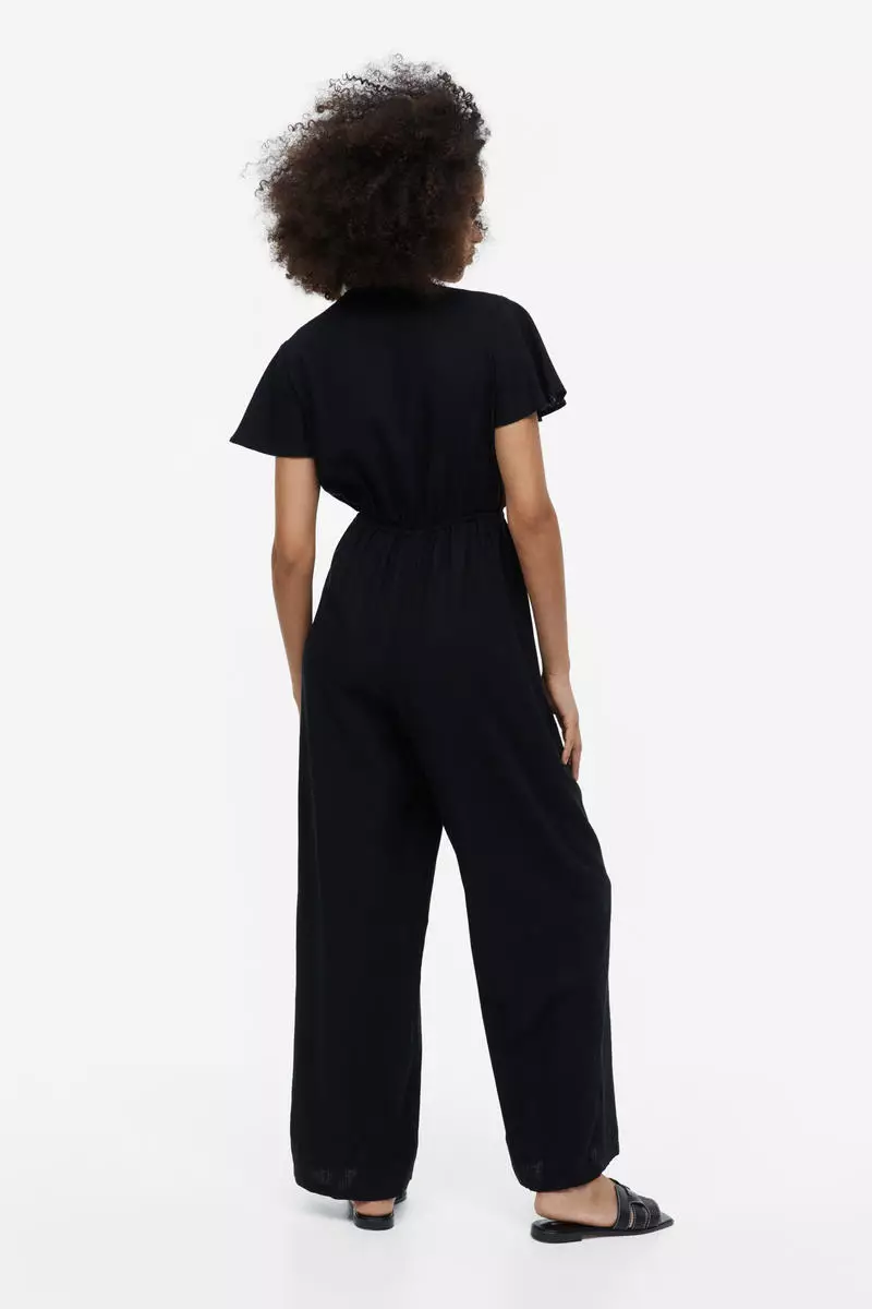 H&m linen sales blend jumpsuit