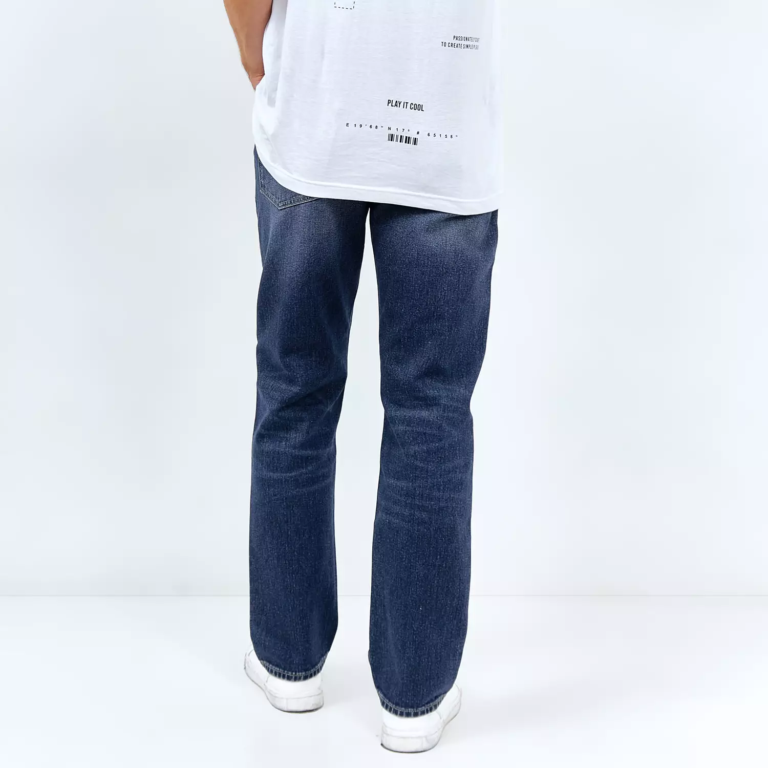 EMBA DENIM - Celana Panjang Denim Pria Regular Fit Non-Stretch Warna Dark Stone - Travis