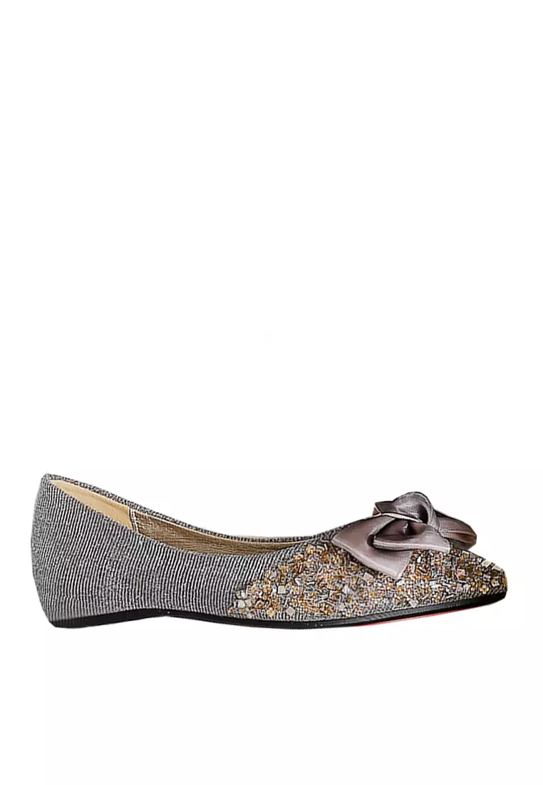 Discount on Twenty Eight Shoes  shoes - SKU: VANSA Bow Sequined Flats VSW-F626-2