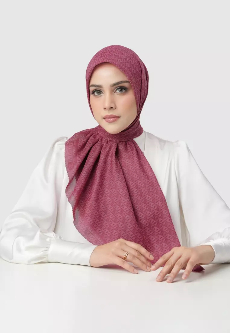 Interlock Voile Square - Mulberry