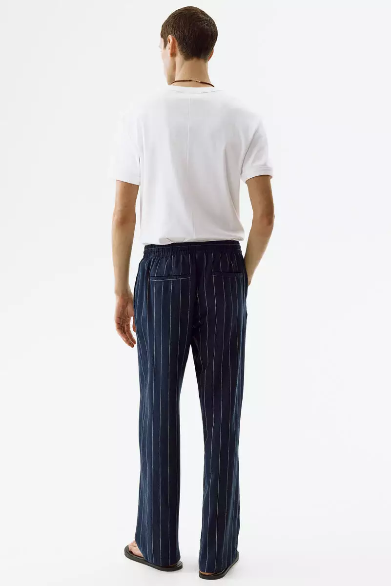 Relaxed Fit Linen-blend trousers