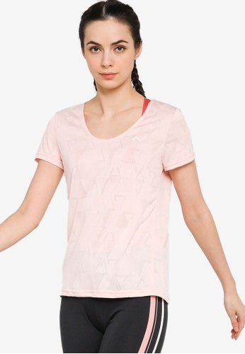 ONLY PLAY pink Jue Short Sleeves Train Tee E6614AA7585557GS_1