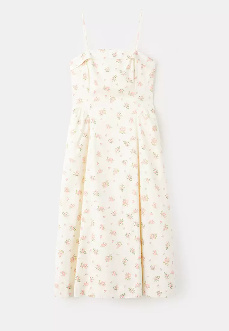 Floral-Print Flared Dress