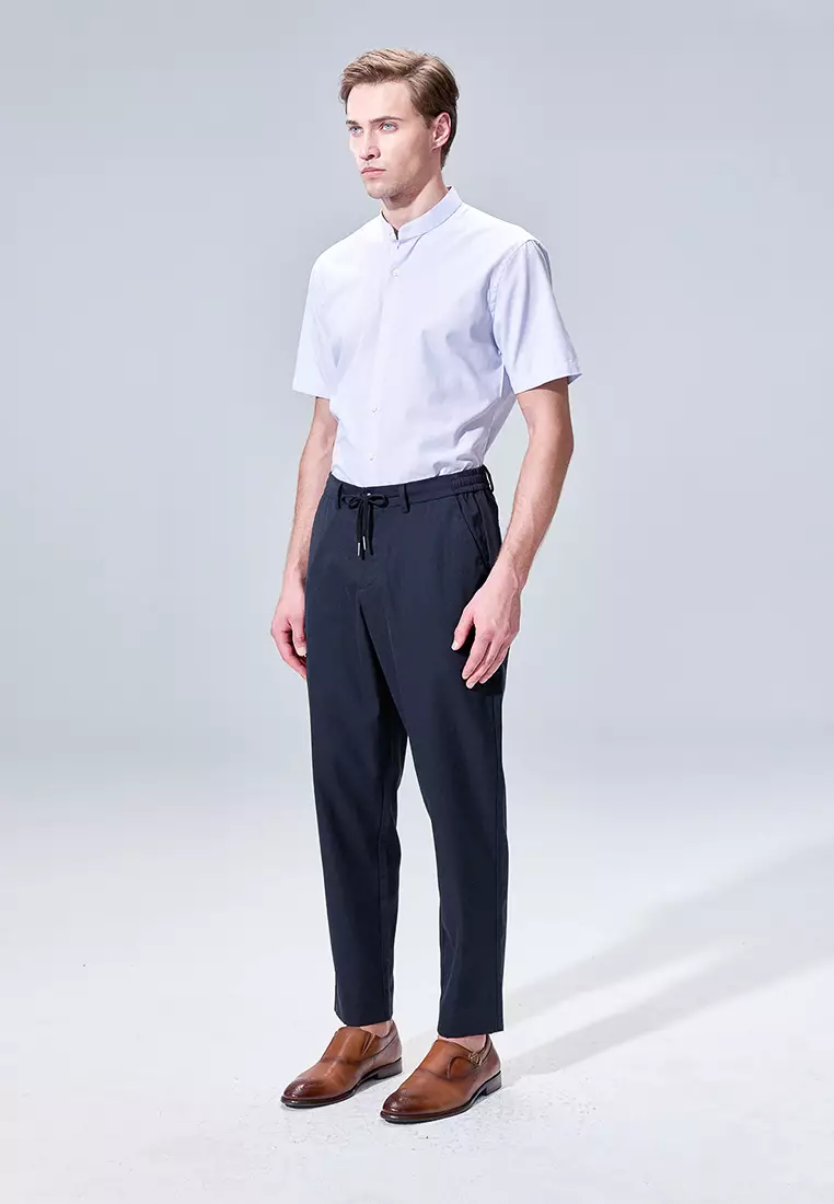 Ink Cooling Drawstring Tapered Trousers