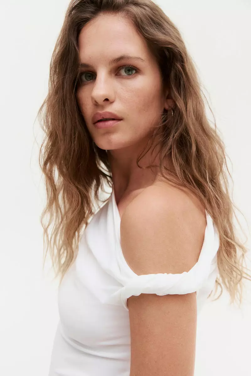 Twist-detail one-shoulder dress