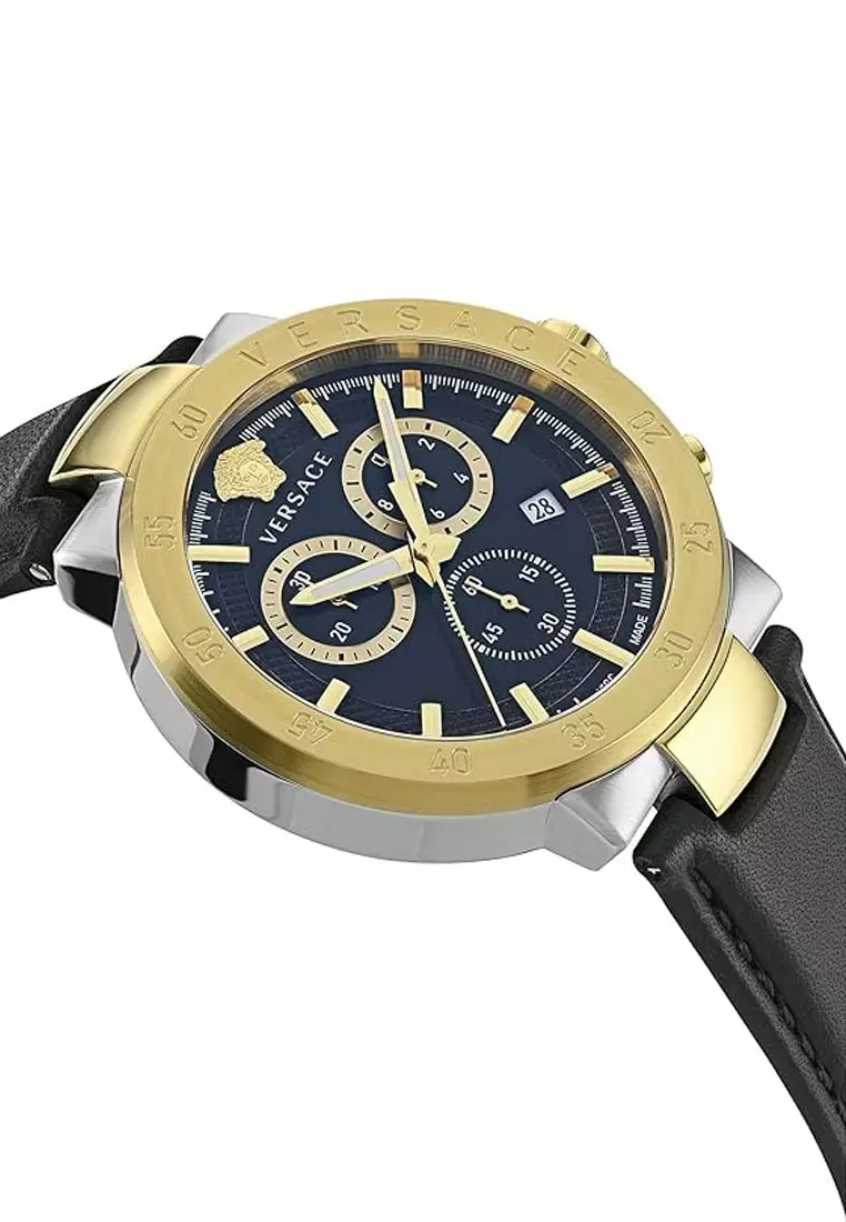 Buy Versace Versace Urban Mystique Blue Dial Leather Analog Quartz