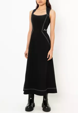 chinese dress ladies KARL LAGERFELD Paris Women's Dresses midi,French Fuschia Combo,0 at Amazon  Women's Clothing store main image 0