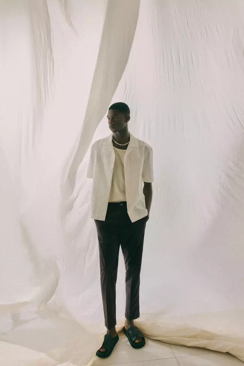 Regular Fit Cropped cotton trousers