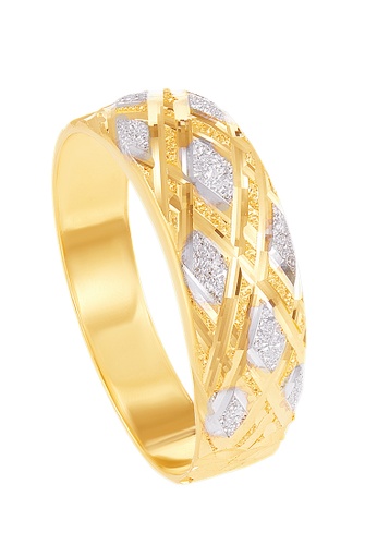 Buy Habib Jewels Habib Sofi White And Yellow Gold Ring 916 Gold 2 77g Online Zalora Malaysia
