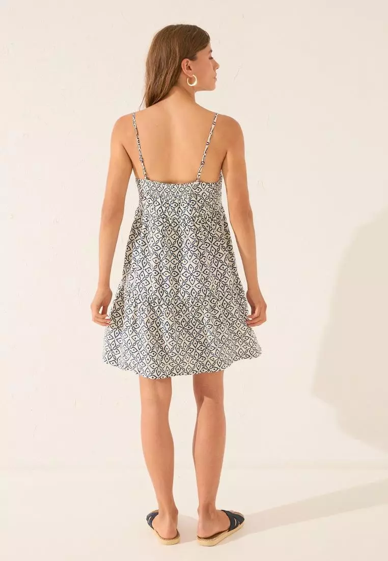 Print Straps Strap Dress