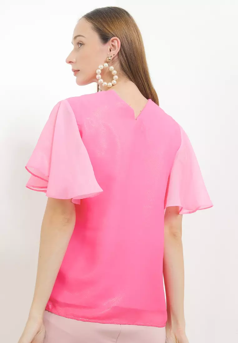 Fiona Blouse In Pink Shades
